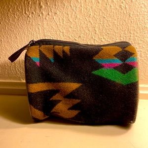 Pendleton Vintage Wool Zippered Bag Pouch